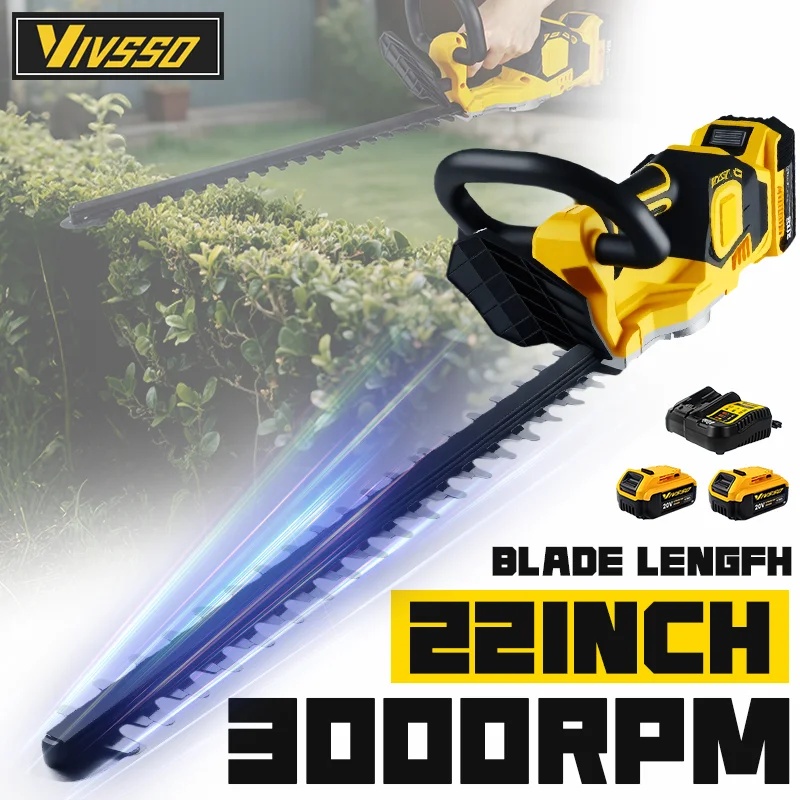Electro Gadgets - VIVSSO Cordless Electric Hedge Trimmer Lawn