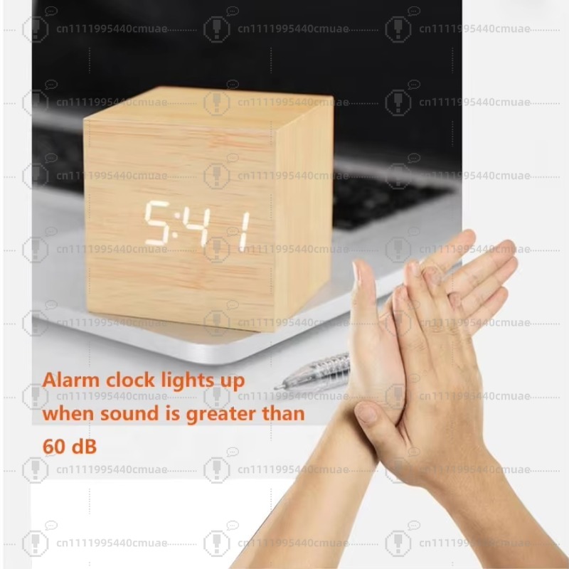 Digital Alarm Clock Wooden Lig - Digital Alarm Clock 评论和价格
