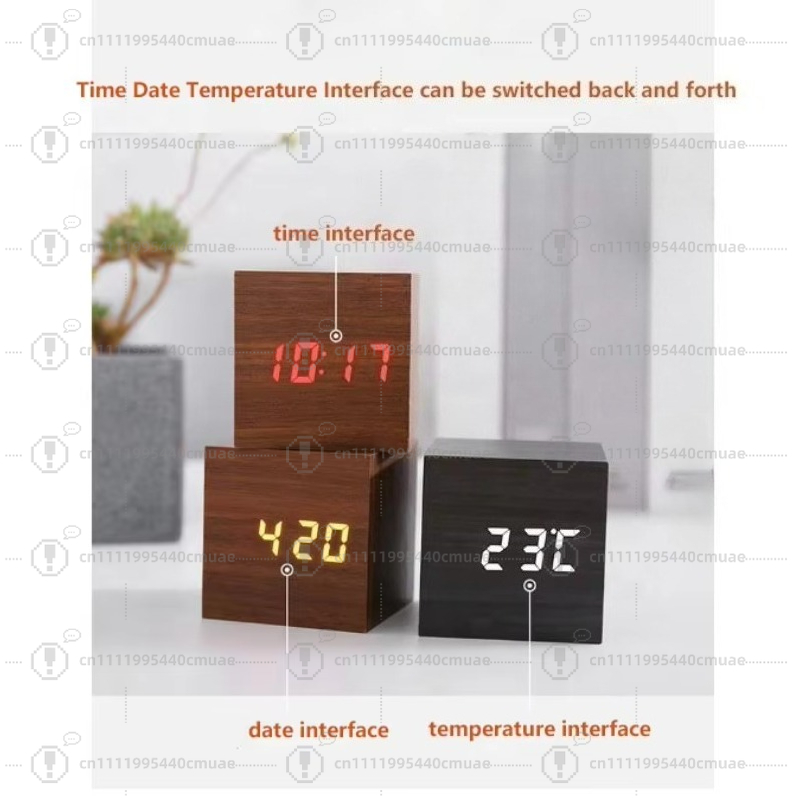 Digital Alarm Clock Wooden Lig - Digital Alarm Clock 评论和价格
