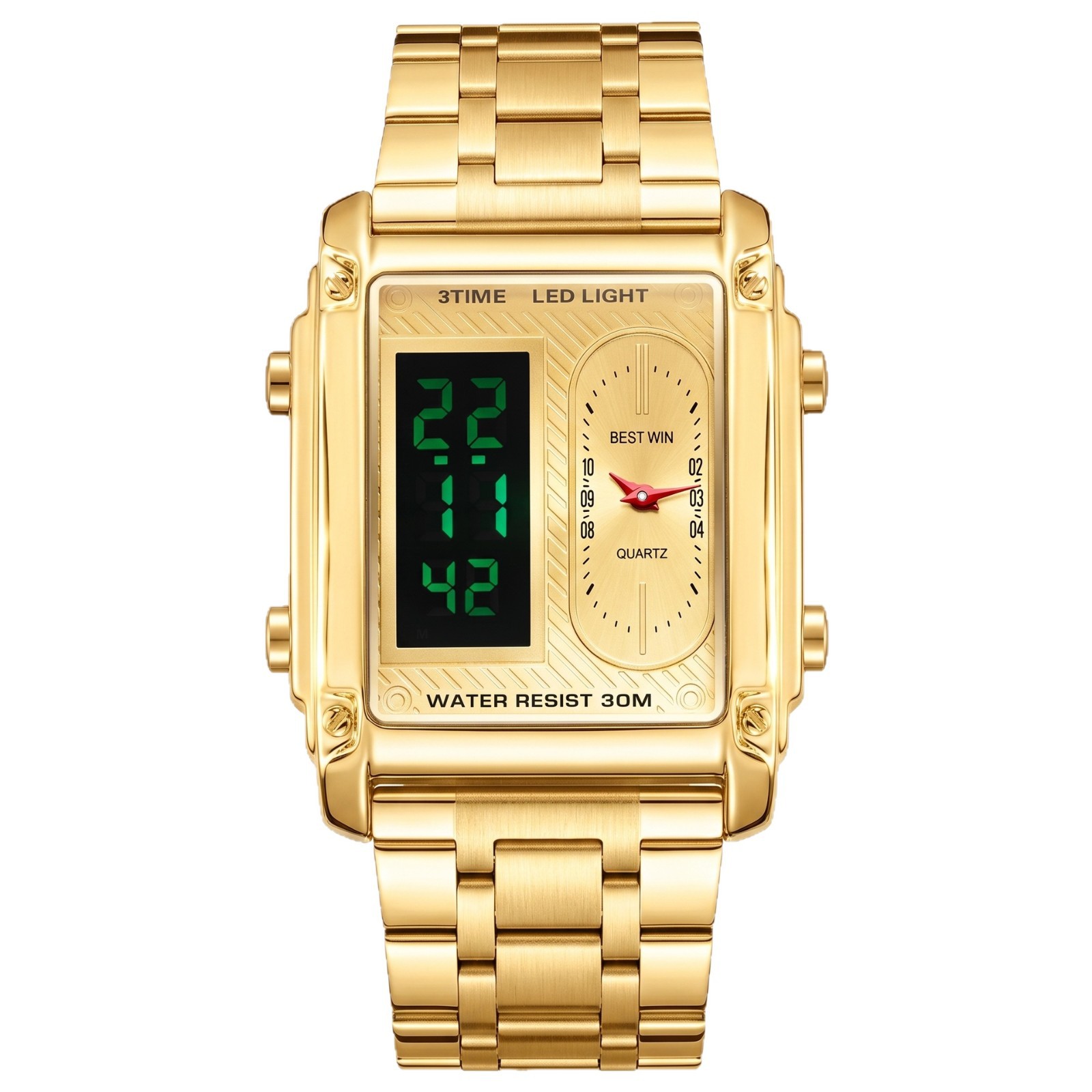 Two Time Zones Men's Digital S - Digital Alarm Clock 评论和价格