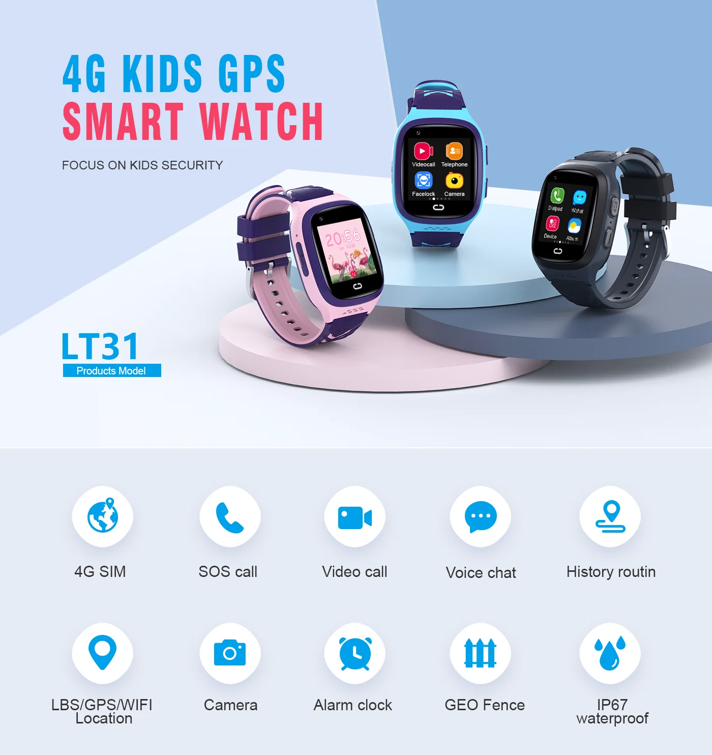 4G Kids Smartwatch SOS Waterpr - Smart Watch Kids 评论和价格