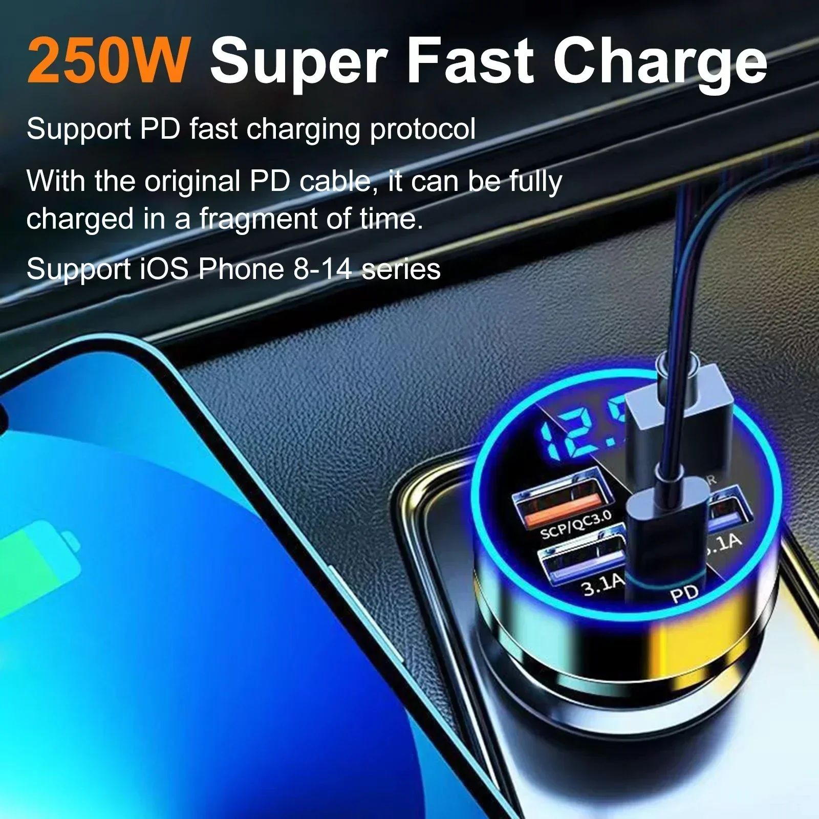 250W Super Fast Charging Car C - Election Electronics & Gadgets Store Woocommerce Theme 评论和价格