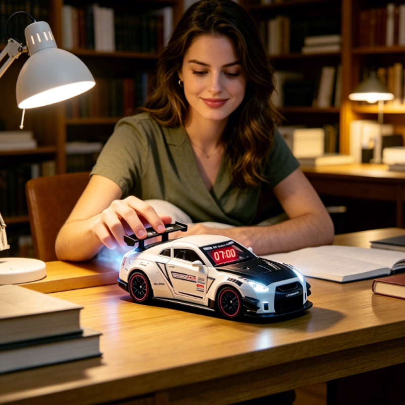 1set   Sports Car Shaped Digit - Digital Alarm Clock 评论和价格
