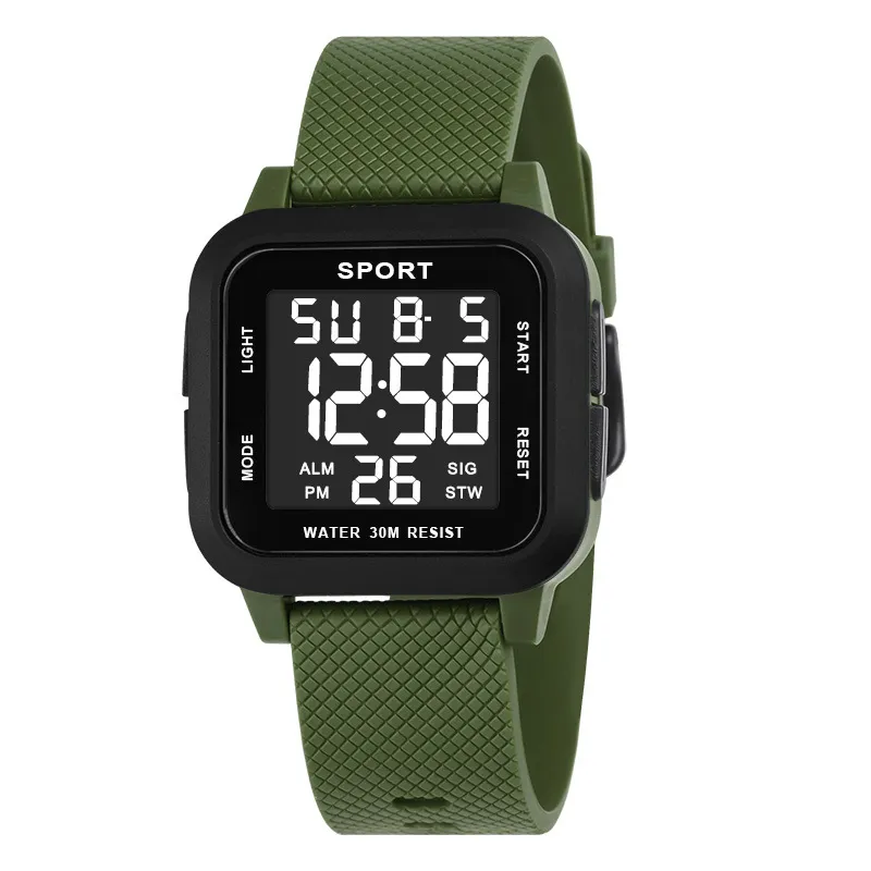 Black Sports Watch Men's Digit - Digital Alarm Clock 评论和价格